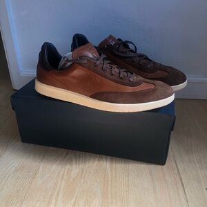 Cole Haan Men's Brown Leather Sneakers grand pro turf British tan